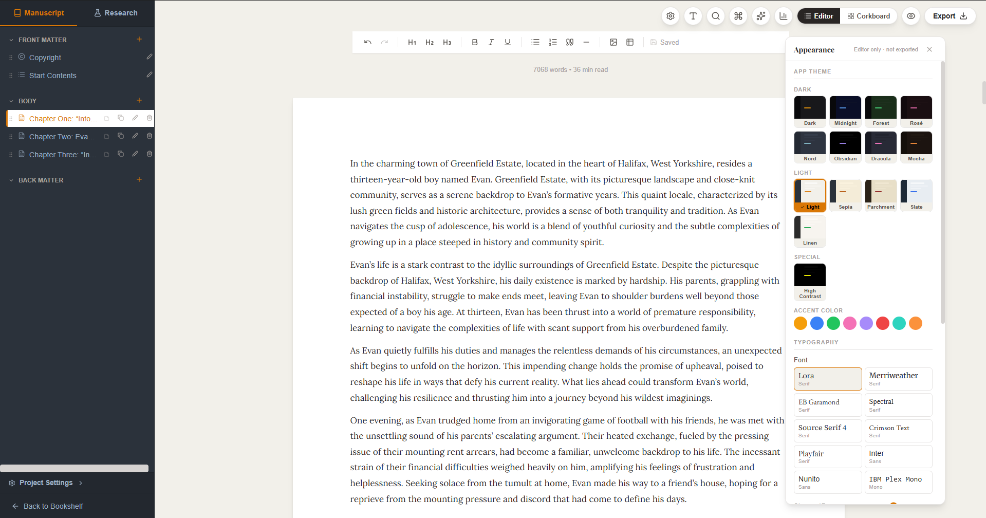 BookForge 2.0 Typography and Workspace Themes