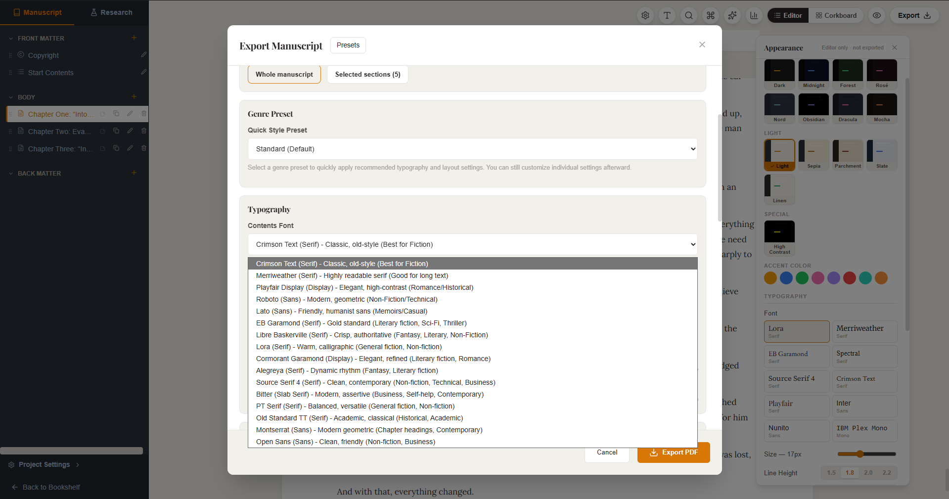BookForge 2.0 Smart Genre Exports and Layout Presets