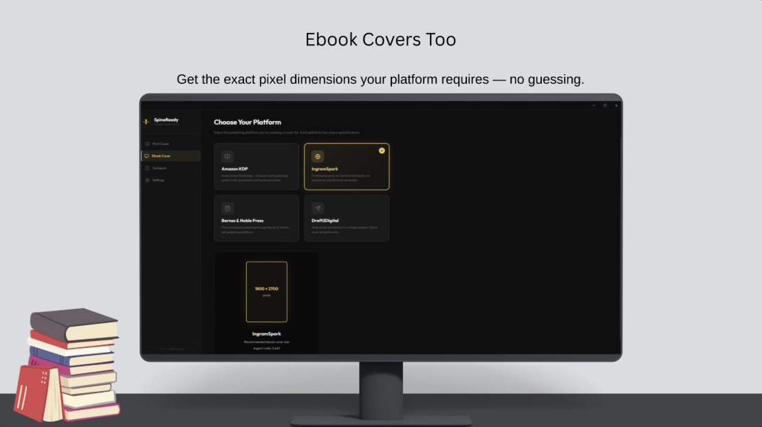 SpineReady Ebook Cover Dimensions